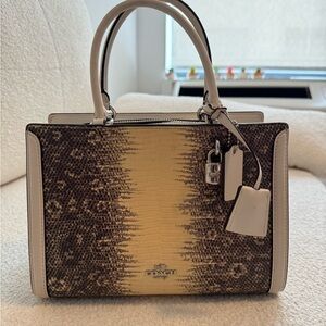 Coach Zoe Carryall - Lizard Embossed Leather